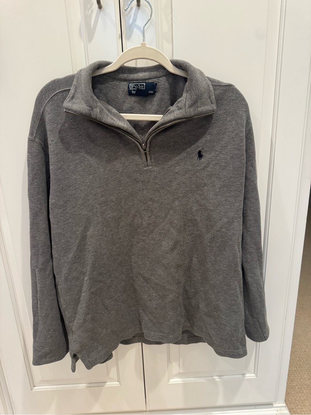 POLO Ralph Lauren Cozy Gray Knit Crewneck Sweater